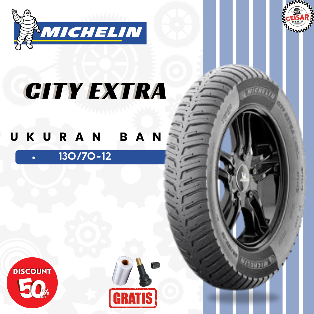 Ban Motor Vespa Matic MICHELIN CITY EXTRA 130/70 Ring 12 Tubeless