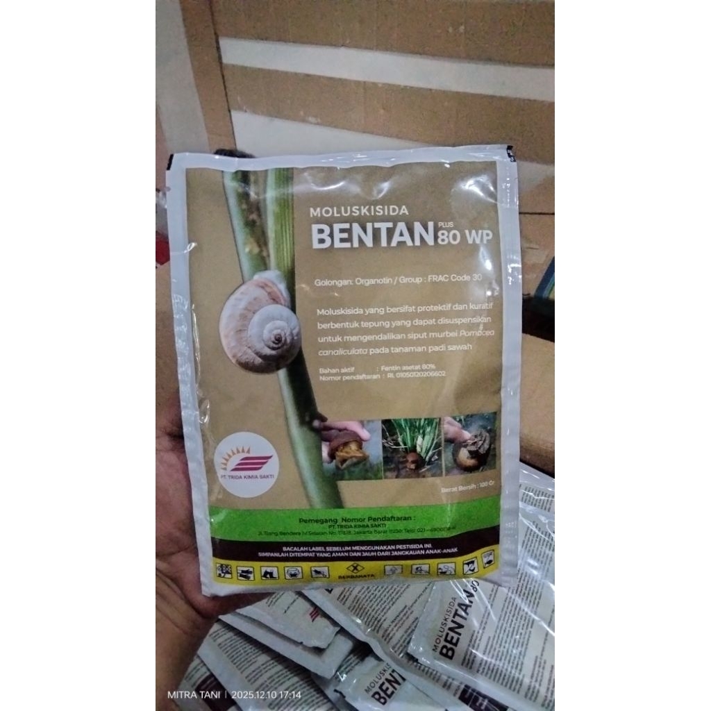BENTAN 80WP Fentin asetat racun keong siput moluskisida obat kiong 100gr