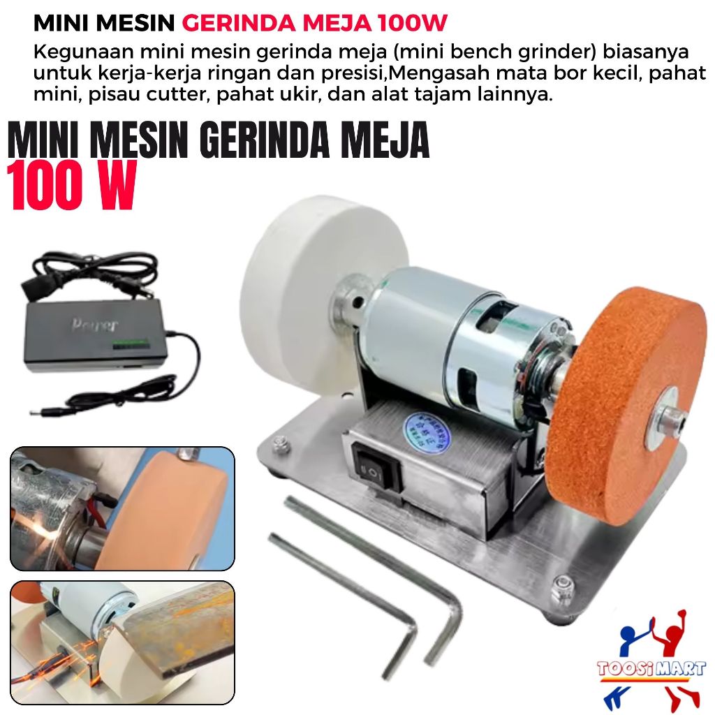 Mini Mesin Gerinda Meja Penggerindaan Kasar dan Halus dengan Roda Gerinda Ganda,Mesin Gerinda Duduk