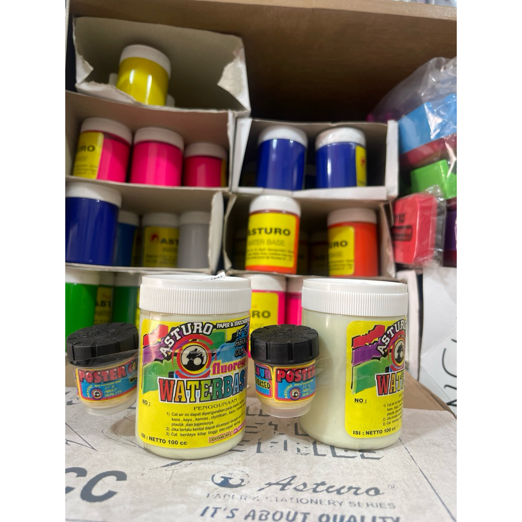 Cat Asturo water base perak dan emas gold silver