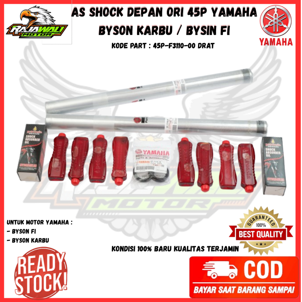 Shock Depan byson Ori - Paket Komplit As Shock Sok Breaker Depan Motor Yamaha BYSON 45P-F3110-00