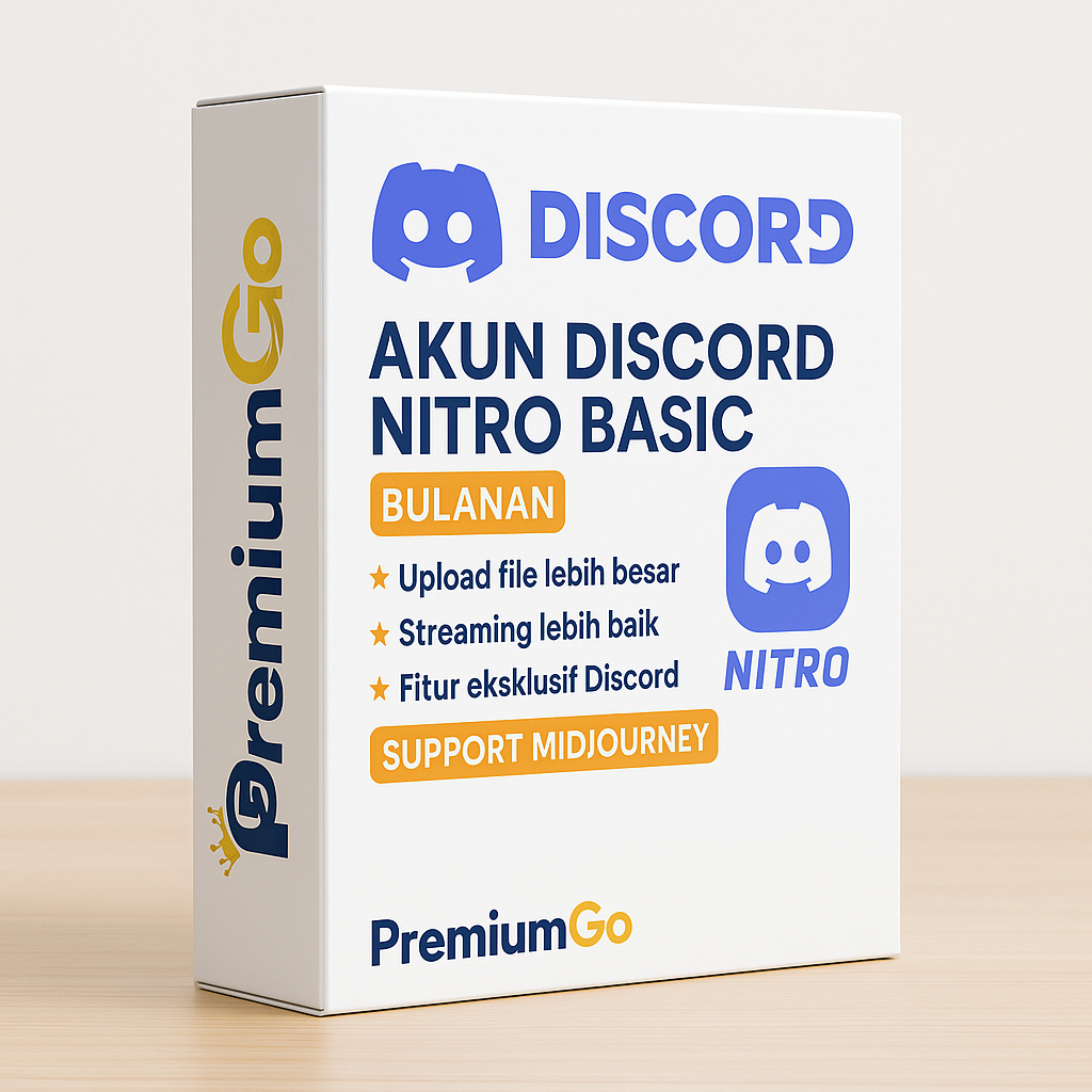 Akun Discord Nitro Basic Bulanan | DC Community Member | Support MidJourney