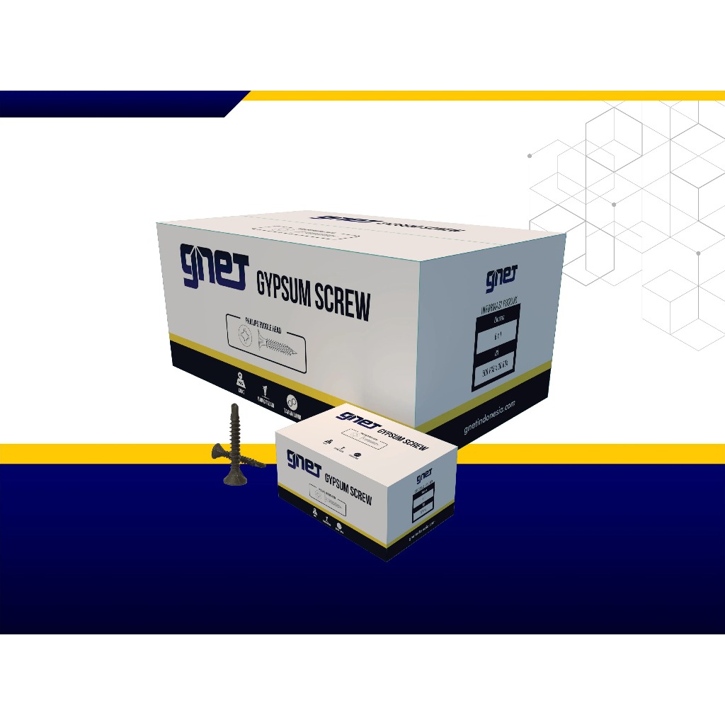 GYPSUM SCREW GNET ORIGINAL – Tidak Mudah Patah & Anti Karat