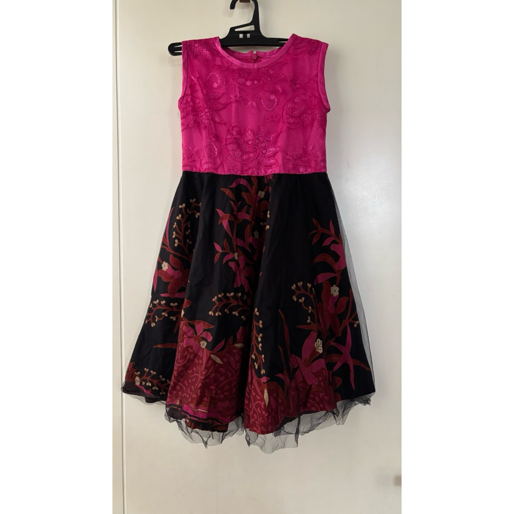 dress pesta anak mewah batik brokat