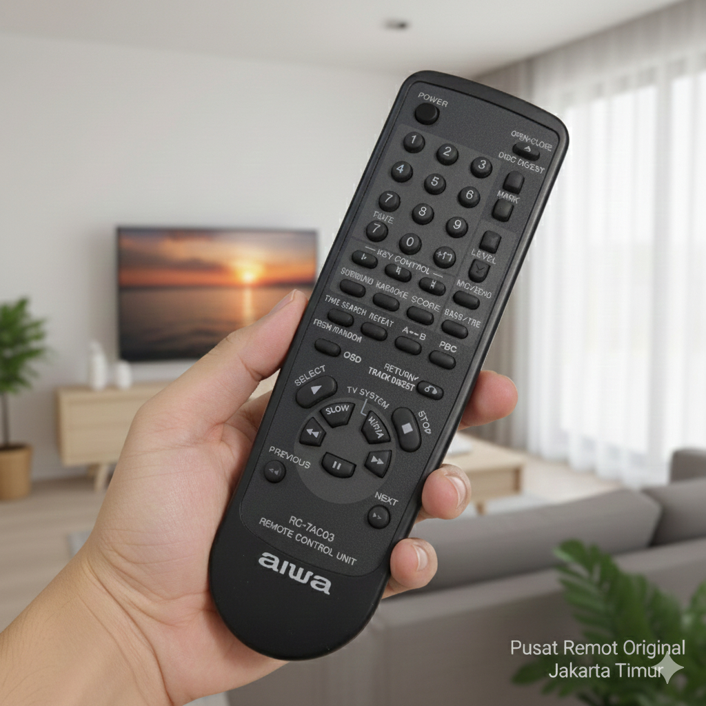 REMOTE REMOT DVD AIWA COMPO RC-7AC03 ORIGINAL ASLI