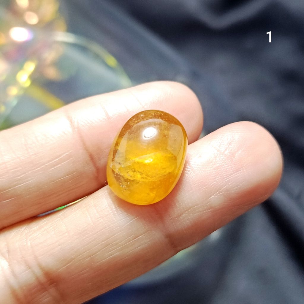 Natural Permata Yakut Kuning Bentuk Oval Polos Kualitas Mantap - Yellow Safir Asli High Quality