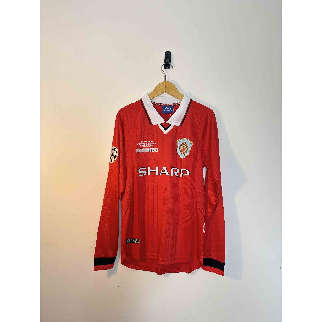 Jersey Long Sleeve Manchester United Home 1999 UCL Final – Size L