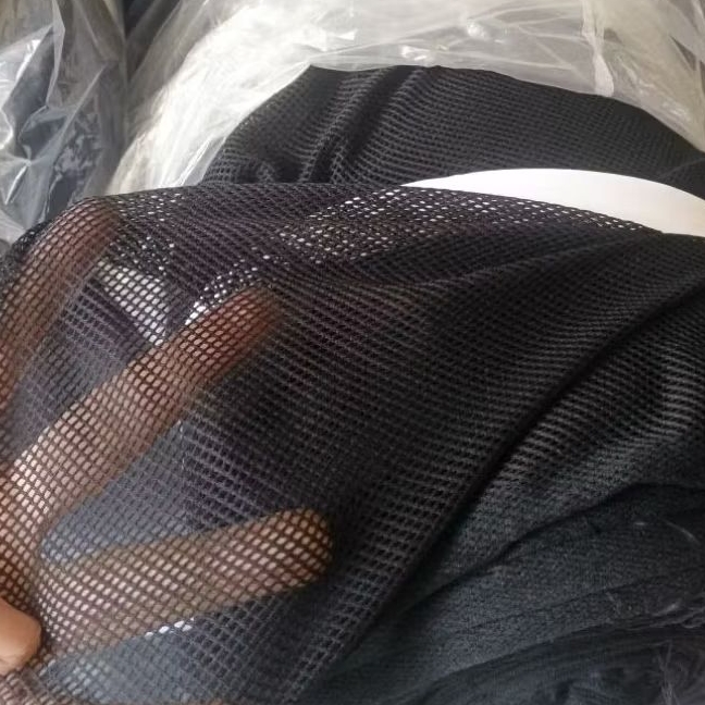 kain jala lemes hitam pekat jala puring untuk lapisan jaket tas topi