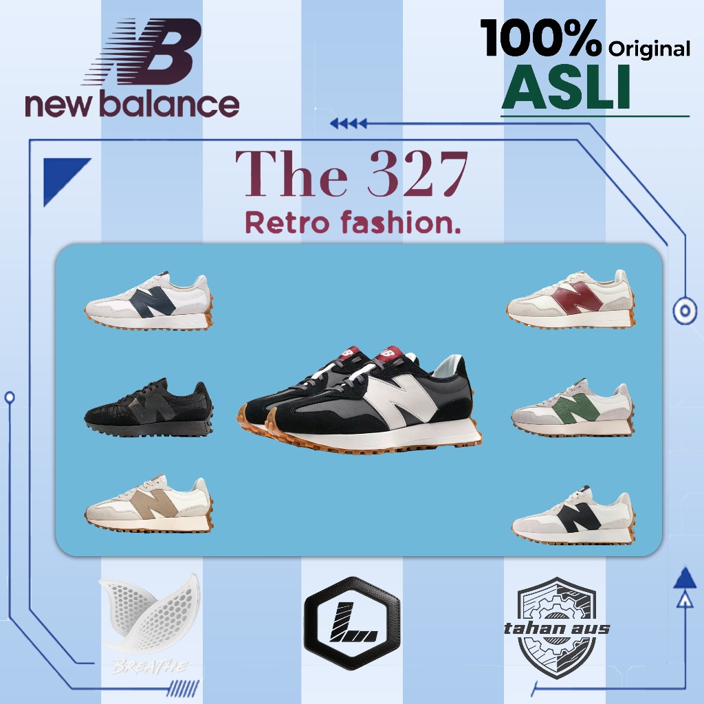 Sepatu Kasual Asli New Balance NB 3Z7 Low-Cut Kasual Lari - Untuk Pria & Wanita, Berbagai Pilihan Wa