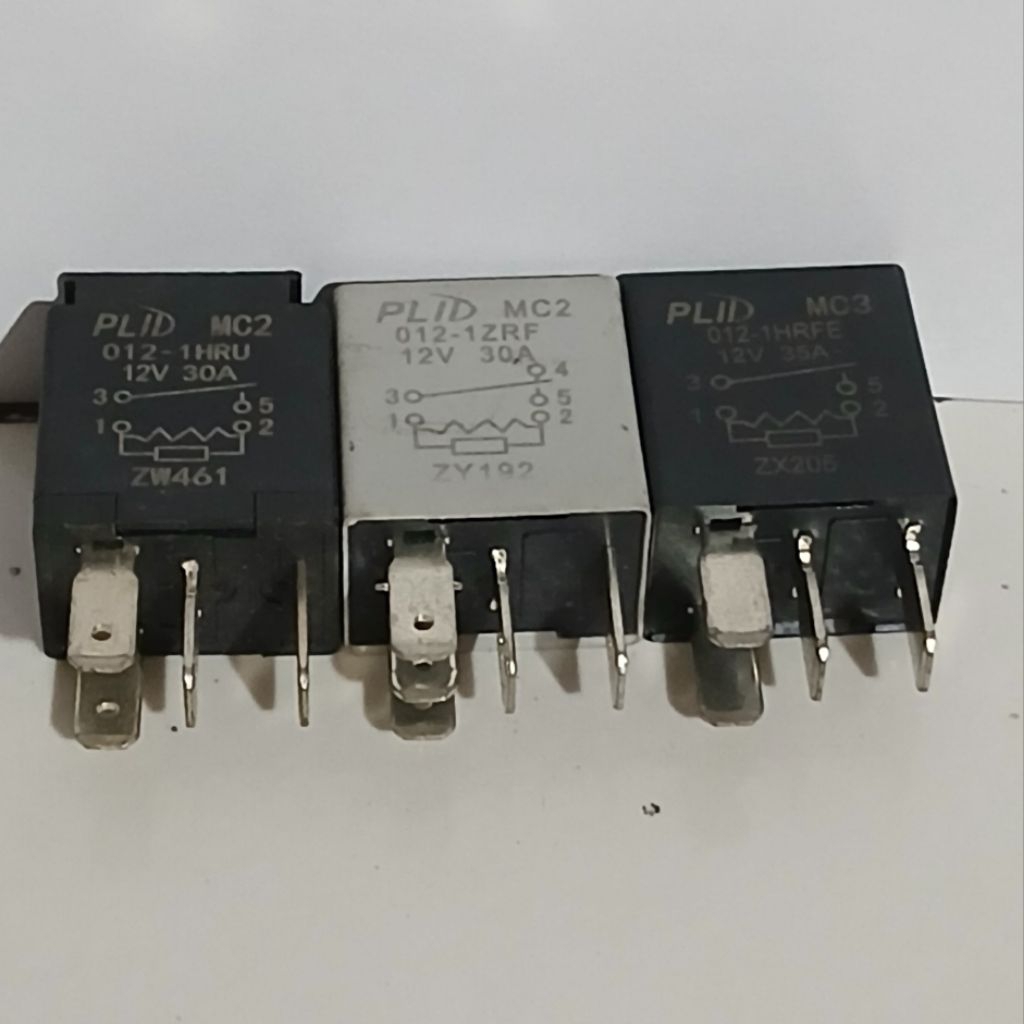 Relay mini Plid kaki 4 kaki 5 mc2 mc3 30a 35a 12v