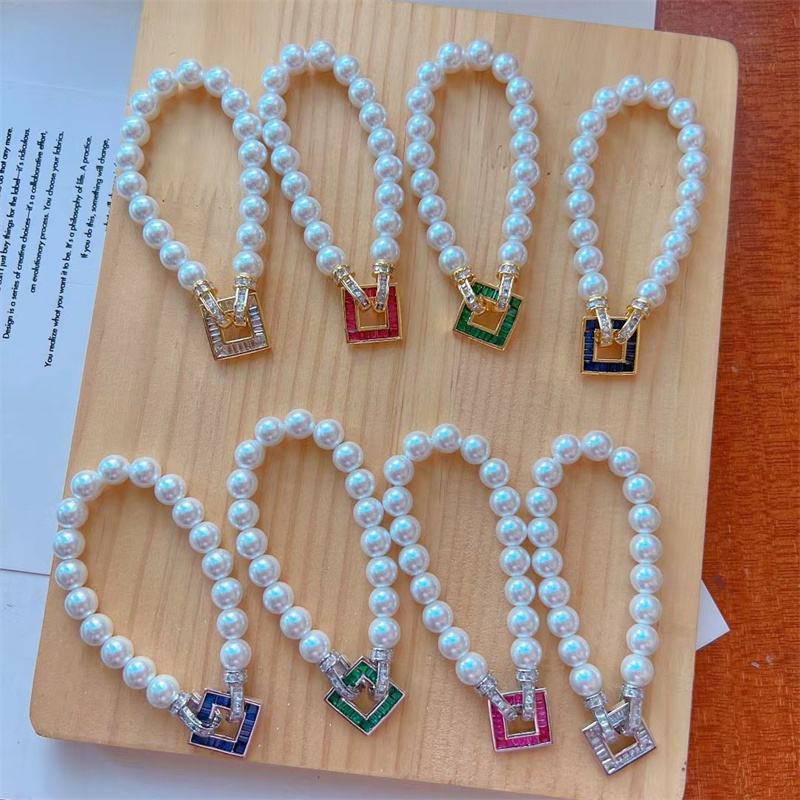 Kaitan Tembaga Lapis Emas 18K, Kaitan Kalung, Kaitan kalung Mutiara, Aksesoris Kalung Mutiara