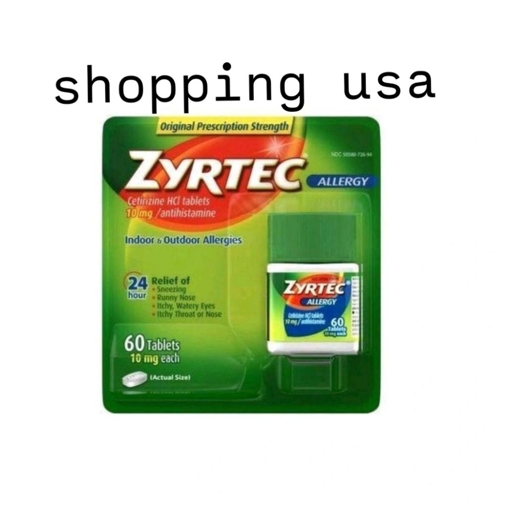 Zyrtec Allergy Relief 10mg 60 Tablets