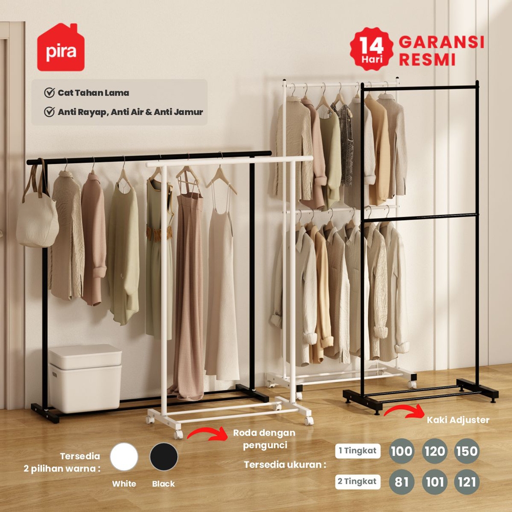 PIRA - ATLA CR Rak Gantung Baju / Stand Gantungan / Stand Hanger / Rak Besi