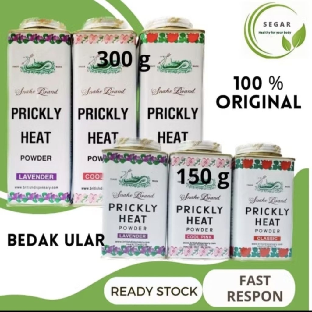 Bedak Ular / Snake Brand / Prickly Heat Powder / Bedak Gatal Ori Thailand