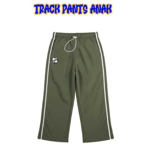 TAFY Kids - Celana Parasut Anak Army Strip putih / CELANA PARASUT PANJANG ARMY/ CELANA PARASUT STRIP