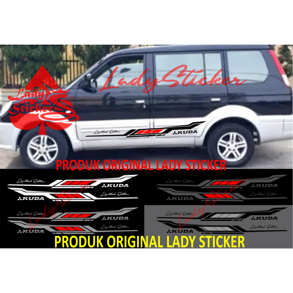 Cutting sticker mobil kuda sticker stiker mobil mitsubishi kuda