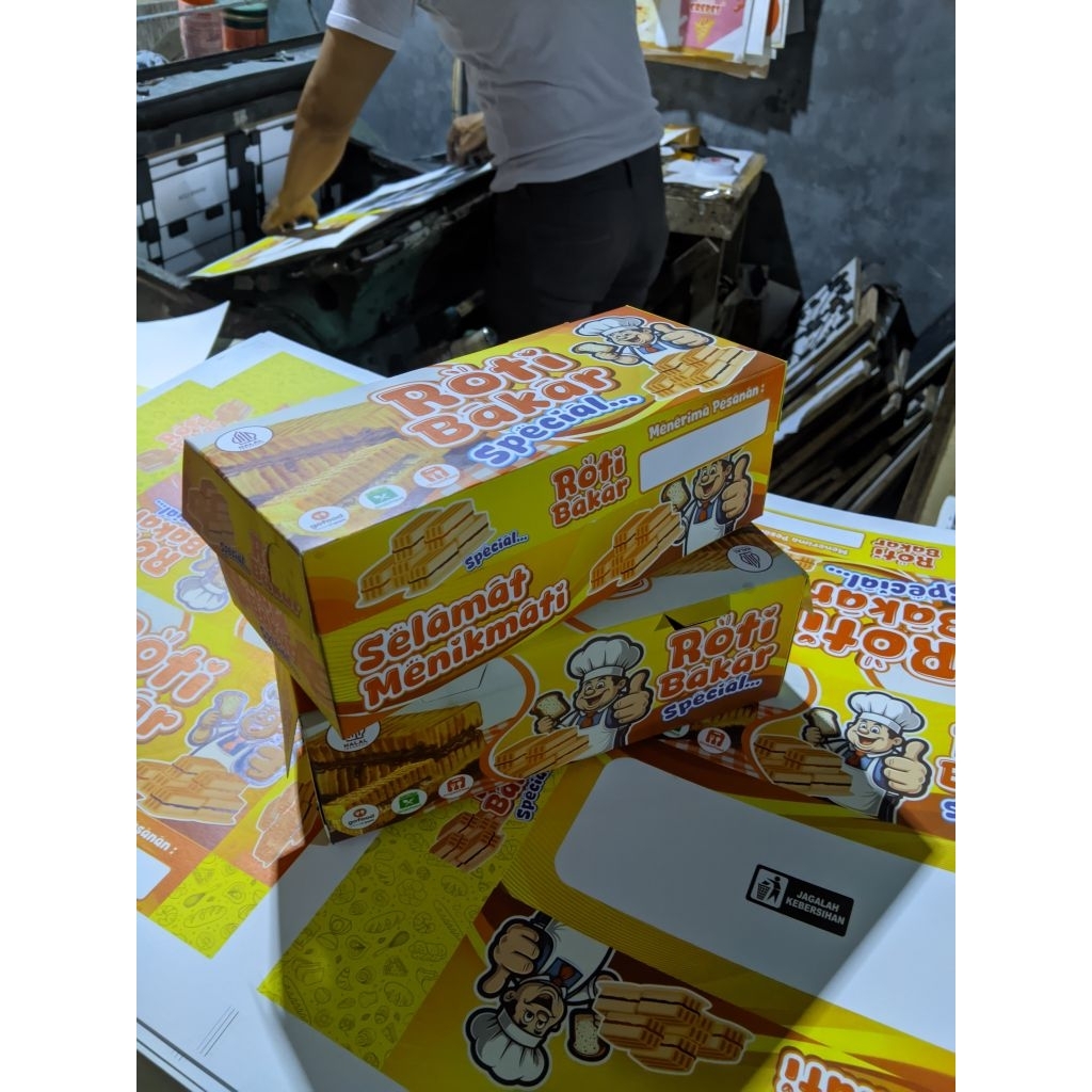 Dus roti bakar bungkus roti bakar ukuran 20x9x7 isi 100