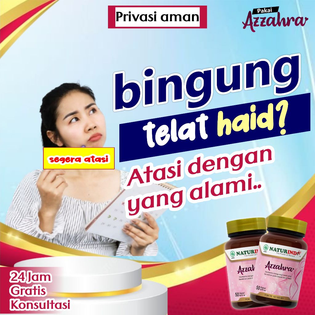 Obat Telat Dateng Bulan Pelancar Haid Tidak Teratur Nyeri Haid Menstruasi PCOS Telat Haid 1 2 3Bulan