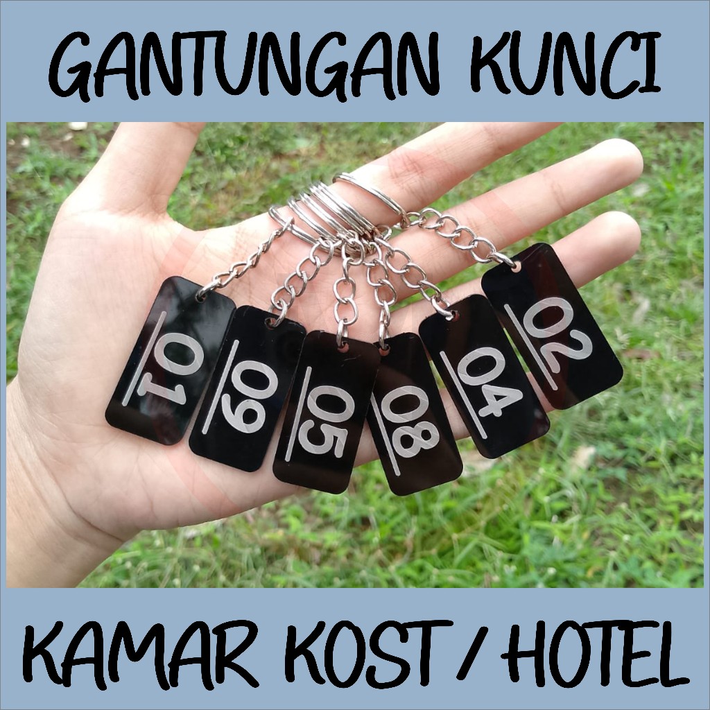 Gantungan Kunci Kamar / Ganci Angka / Ganci Nomor Kamar Hotel Kos