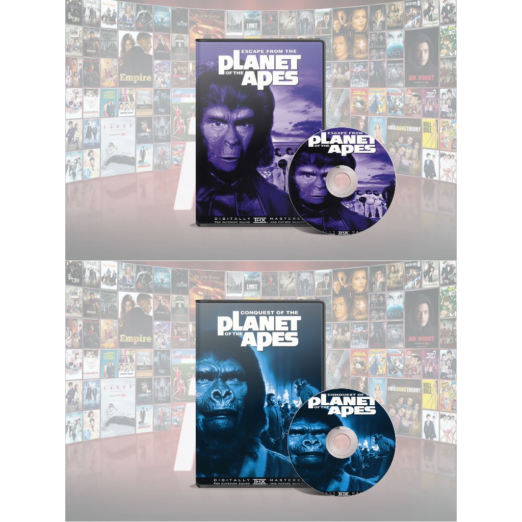 DVD Escape From The Planet Of The Apes (1971) + DVD Conquest Of The Planet Of The Apes (1972)