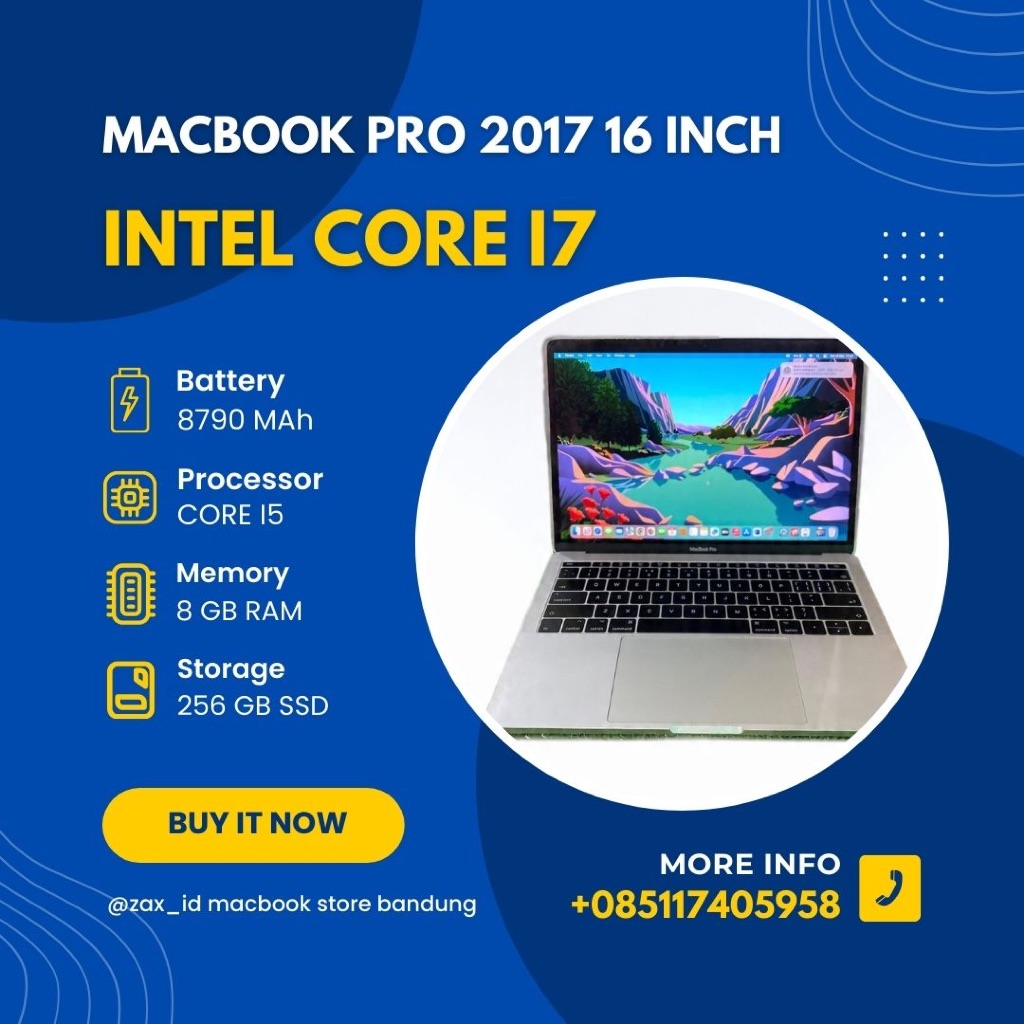 MACBOOK PRO 2017 15 INCH TOUCHBAR RETINA DISPLAY