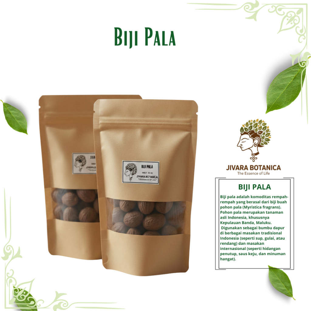 Biji Pala 100 Gram - Jivara Botanica