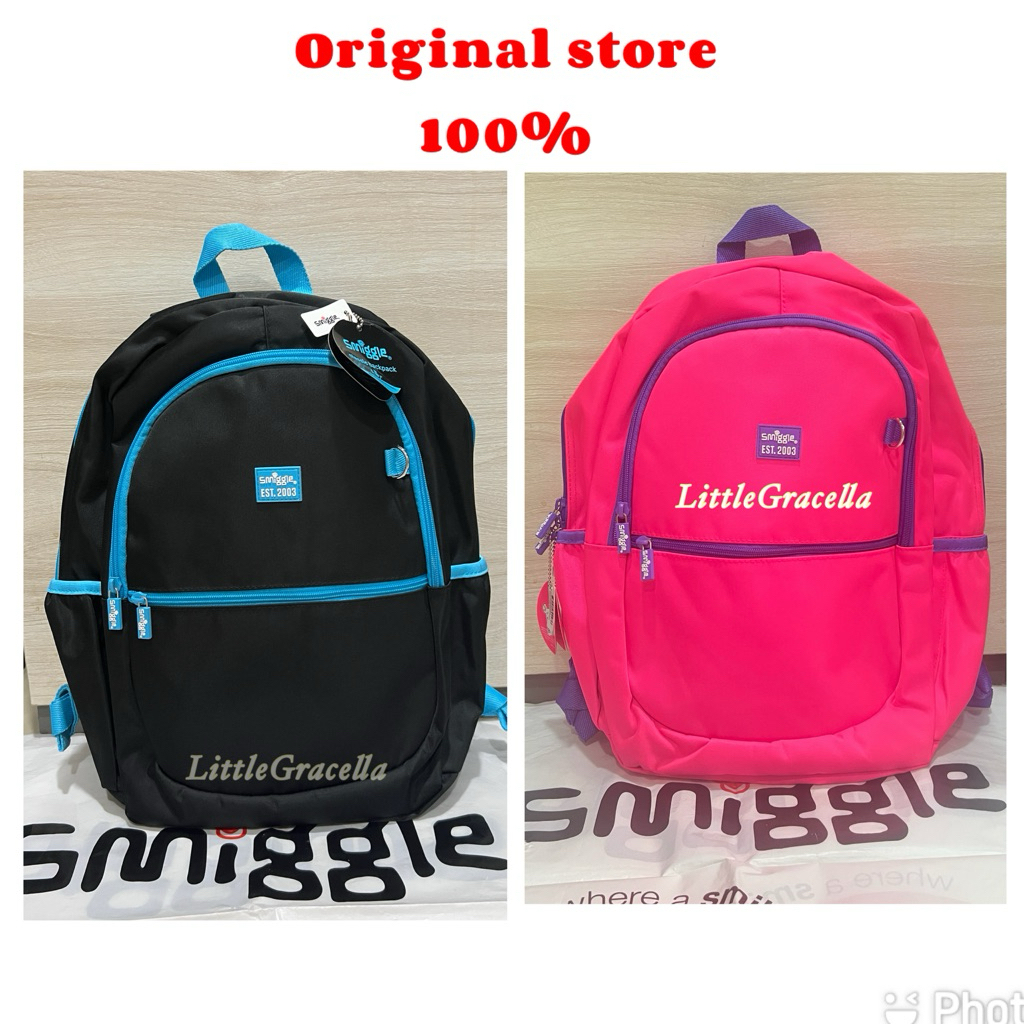 Smiggle backpack neon splice ori store 100%/ tas ransel anak sd neon smggle3 original