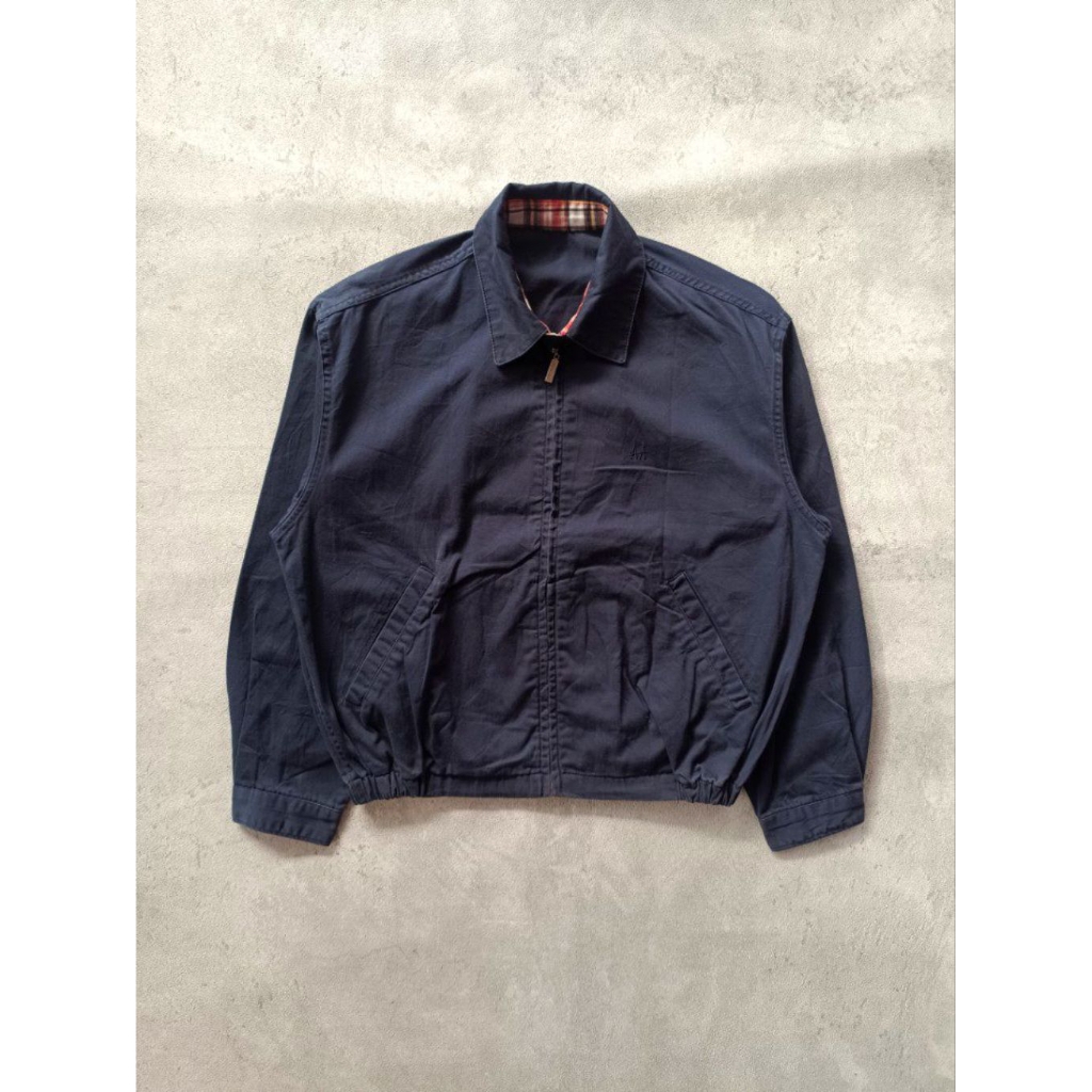 Work Jacket Harrington Cotton Canvas Casual Outter Boxy Fit Workwear By Omphalos Bean Pole Polo Ralp