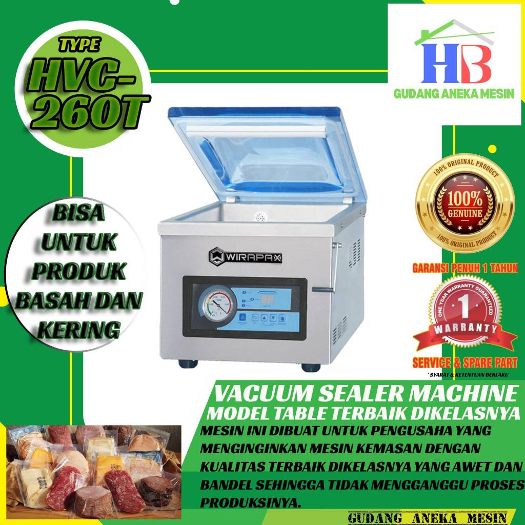 Mesin Vacuum Sealer Model Table Type HVC-260T