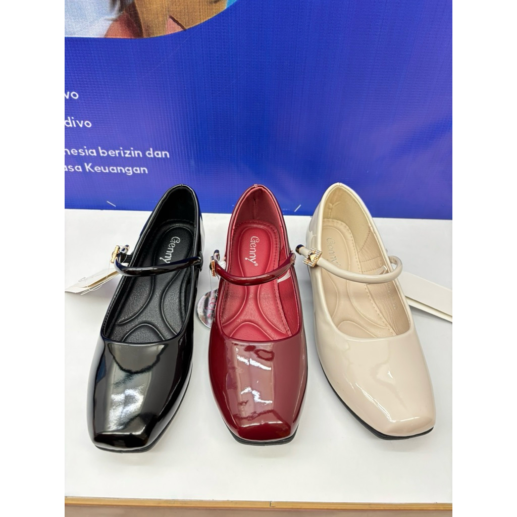 GENNY koleksi sepatu wedges wanita kekinian -+3CM