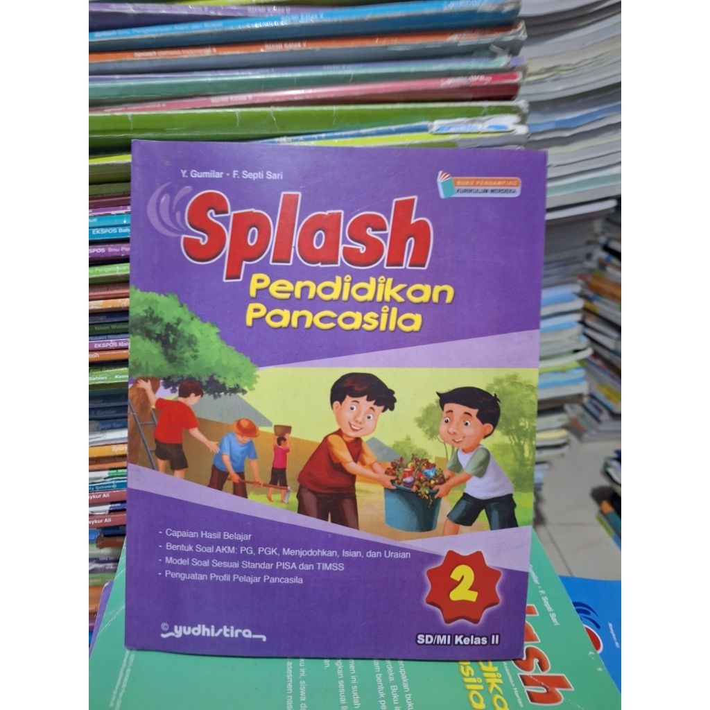buku splash matematika,splash bahasa Indonesia,splash ppkn/pendidikan pancasila kelas 2/II sd mi kur
