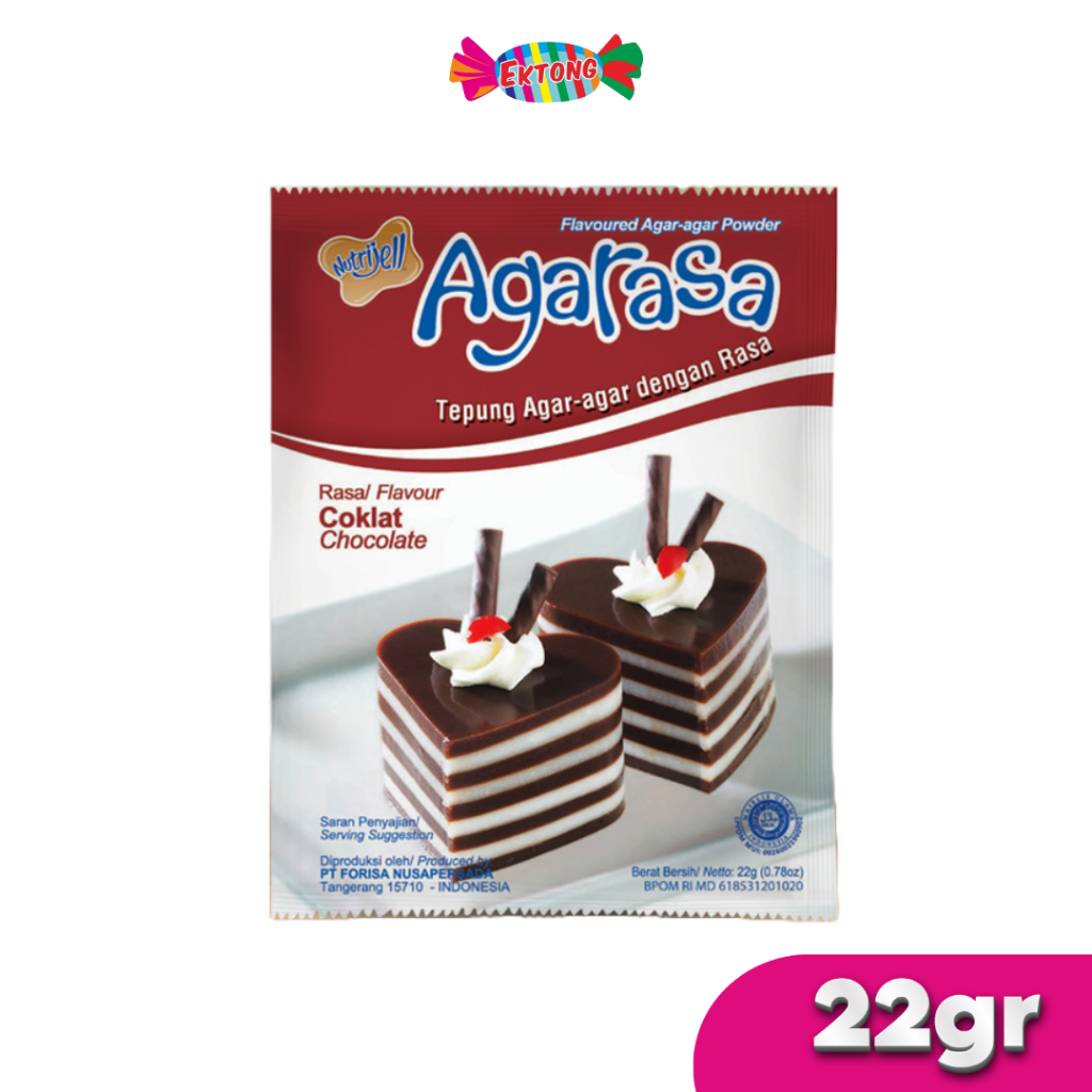 Nutrijell Agarasa Coklat 22gr / Jelly Puding Powder