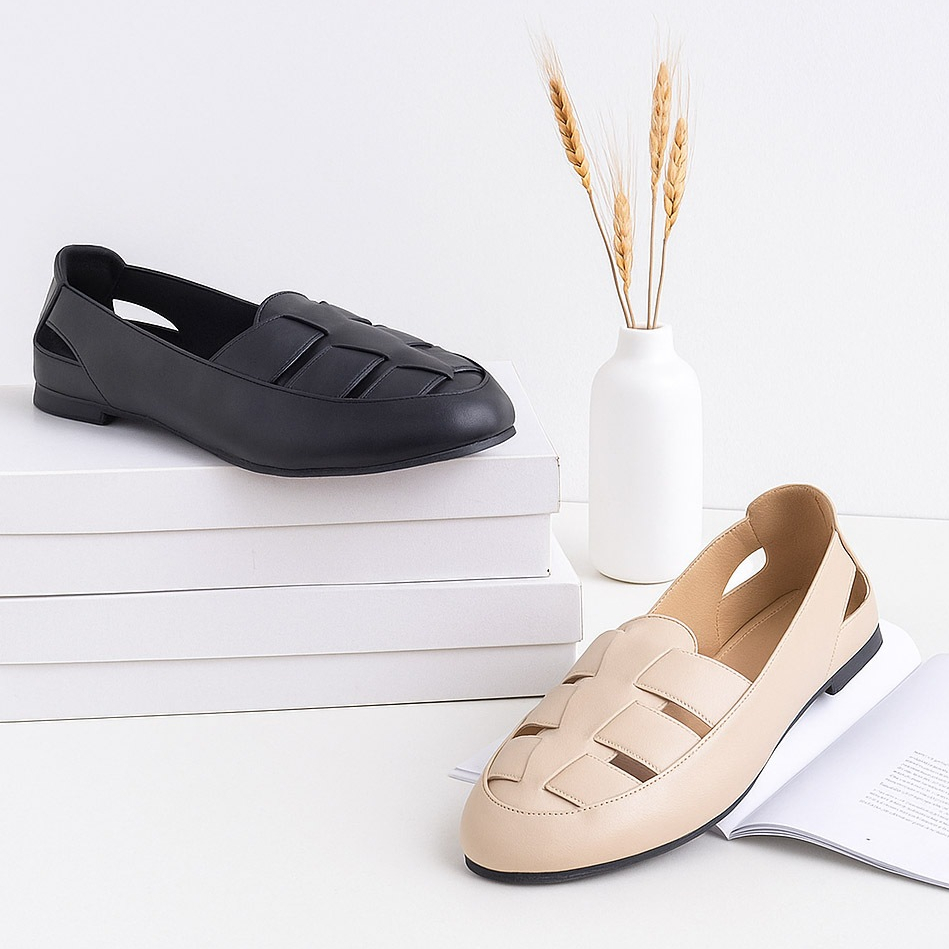 V_ARSYILA Big Size - 40 41 42 43 44 45 / Sepatu Formal Wanita Ukuran Super Besar / Sepatu Flat Shoes