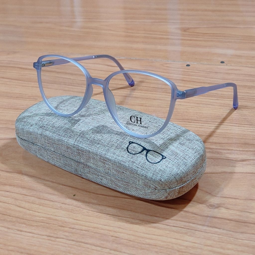 Kacamata wanita photocromic minus antiradiasi bingkai plastik elastis simple