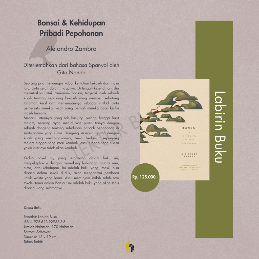 Bonsai & Kehidupan Pribadi Pepohonan by Alejandro Zambra