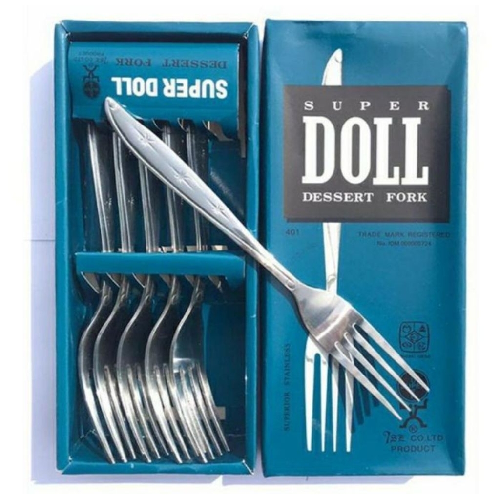 sendok makan stainless / sendok super tebal merk doll / garpu stainless tebal / garpu stainless supe