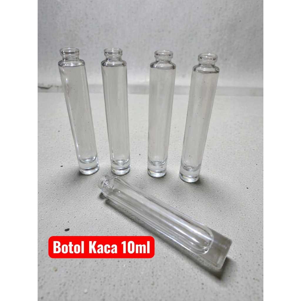 Botol Parfum Roll 10ml Polos Bening / Botol kaca Roll Tutup Warna 10ml / Botol Kaca Parfum Minyak DL