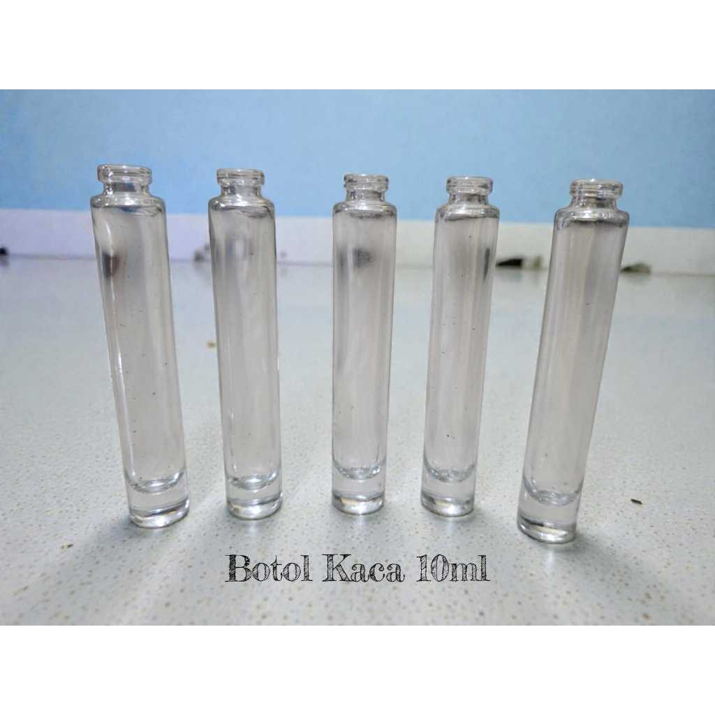TERMURAH Botol Parfum Roll 10ml Polos Bening / Botol kaca Roll Tutup Warna 10ml / Botol Kaca Parfum 