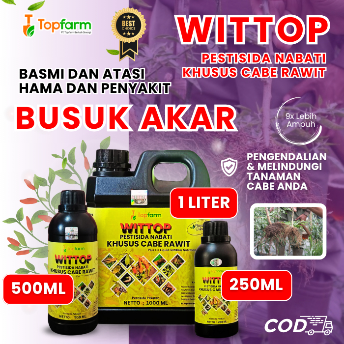 Obat Cabe Topfarm / Obat Busuk Akar Cabe Paling Ampuh / Obat Busuk Akar Pada Cabe Rawit / Obat Busuk