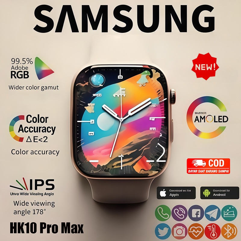 jam tangan smartwatch wanita  samsung NFC Support Bluetooth Call Android IOS IP67  smartwatch pria