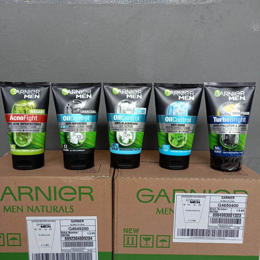PAKET USAHA 1 LUSIN SABUN MUKA GARNIER MEN 100 ML - ACNOFIGHT / ANTISHINE - HARGA GROSIR