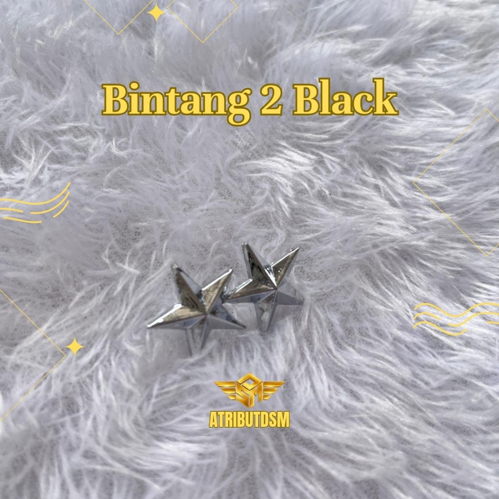 Bintang 2 Black / Bintang 2 Kerah Black / Bintang 2 Kerah / Bintang 2 Baret Black / Bintang Black / 