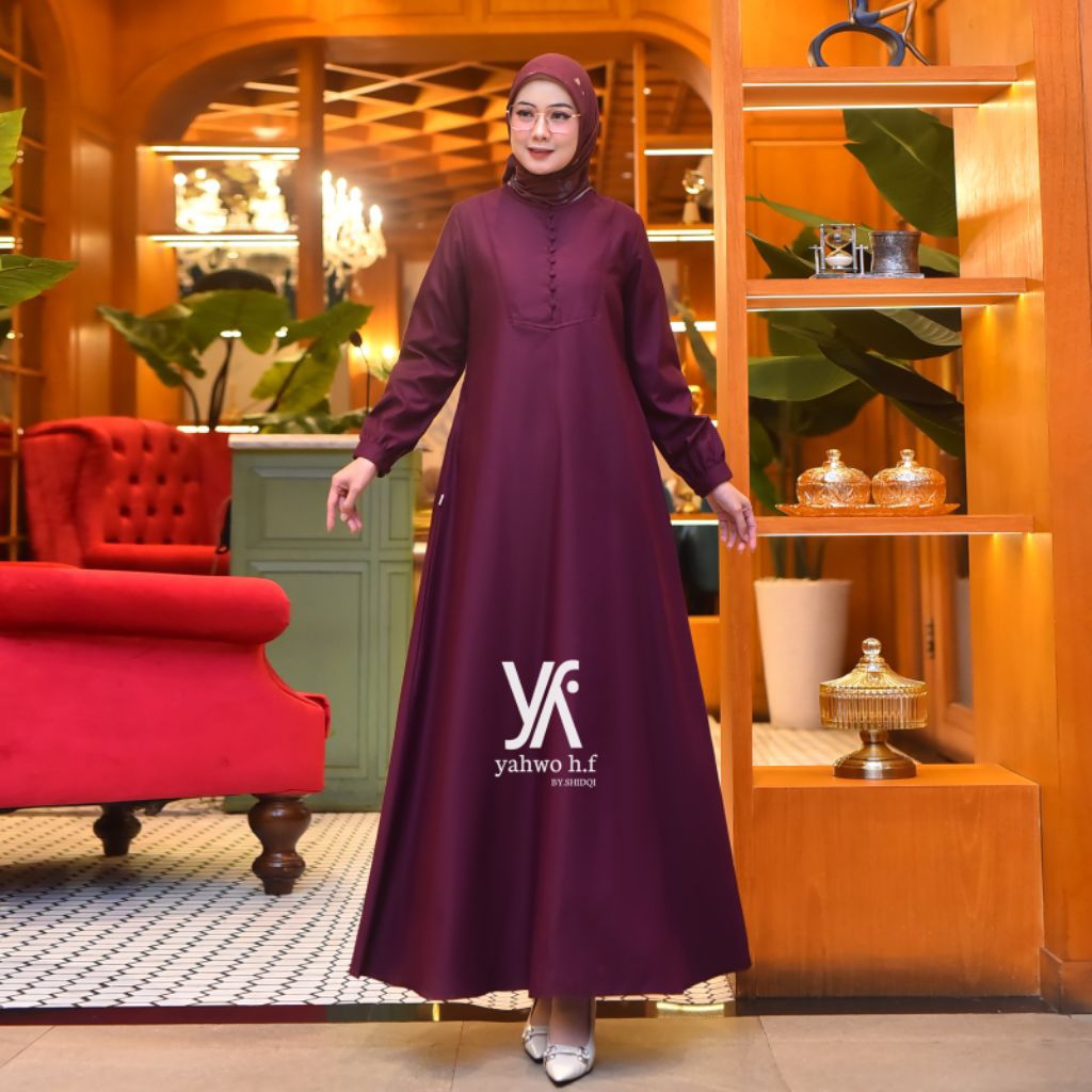Dress Wanita Terbaru Busuy - Gamis Bahan Toyobo - Muslim Syari Pesta Kondangan Dewasa Remaja - Varia