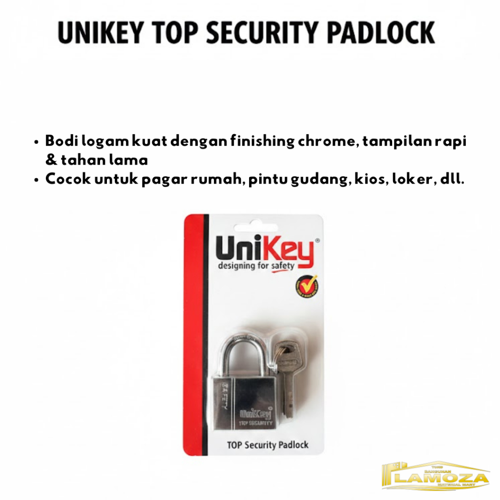 Gembok Unikey Kunci Anti Karat Padlock