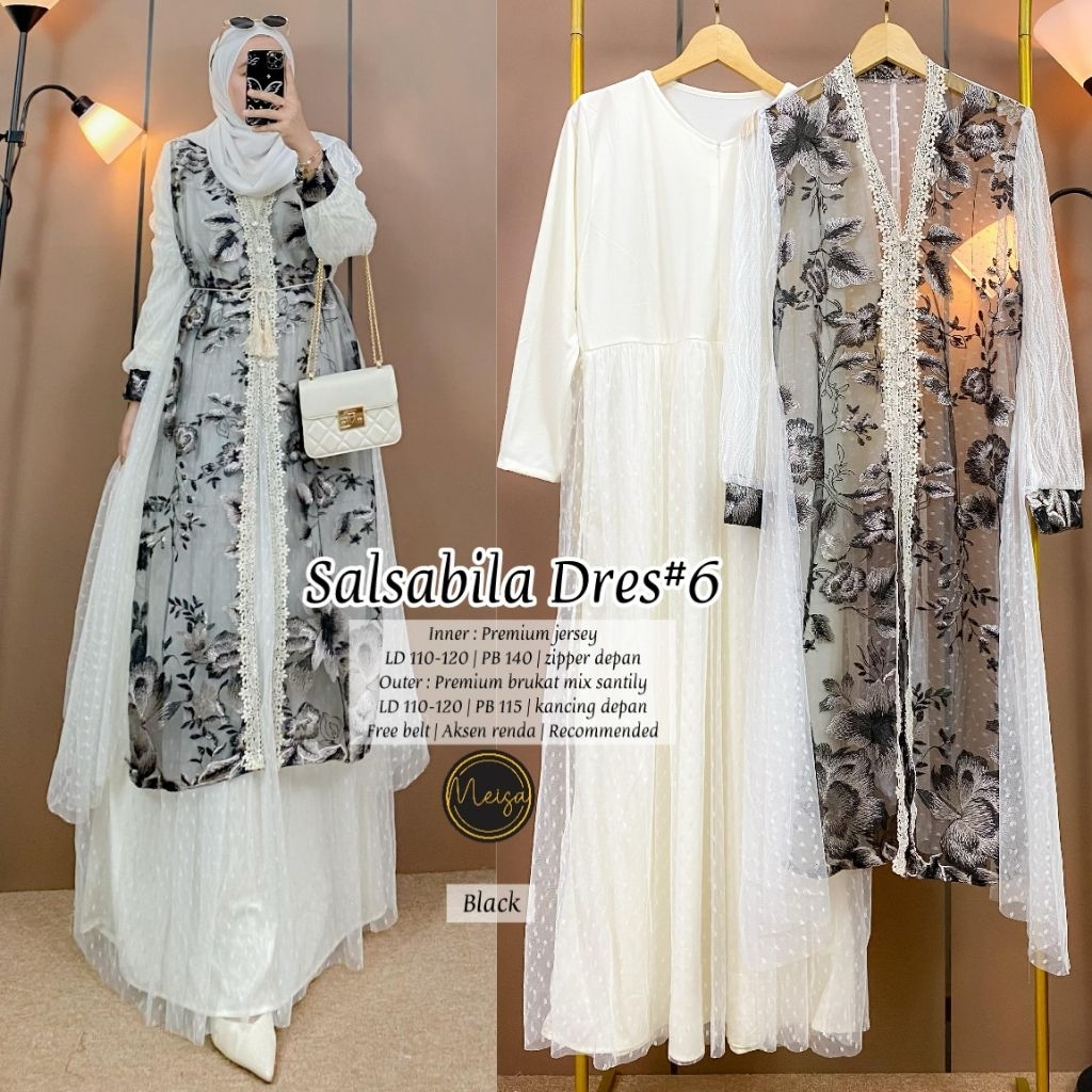 Gamis Dress Wanita Kondangan Best Seller Salsabila Dres#6 by Meisa