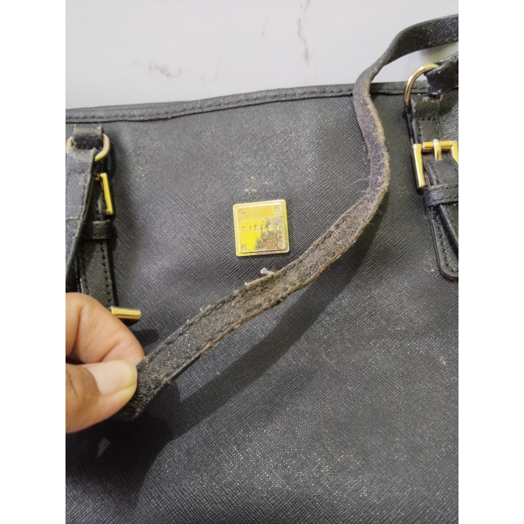 Tote Bag Wanita Hitam Besar Preloved – Tas Kerja / Kuliah Muat Laptop