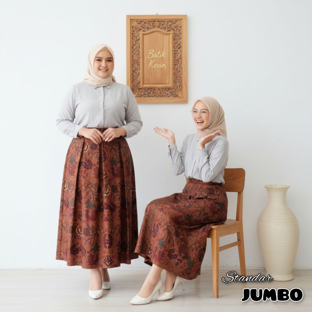 ROK AMBARWATI ROK BATIK PANJANG DEWASA BAWAHAN KEBAYA WANITA JUMBO BIG SIZE ROK PAYUNG MODERN KATUN 