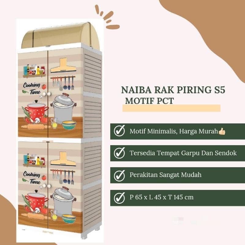 Rak piring naiba karakter / lemari piring plastik