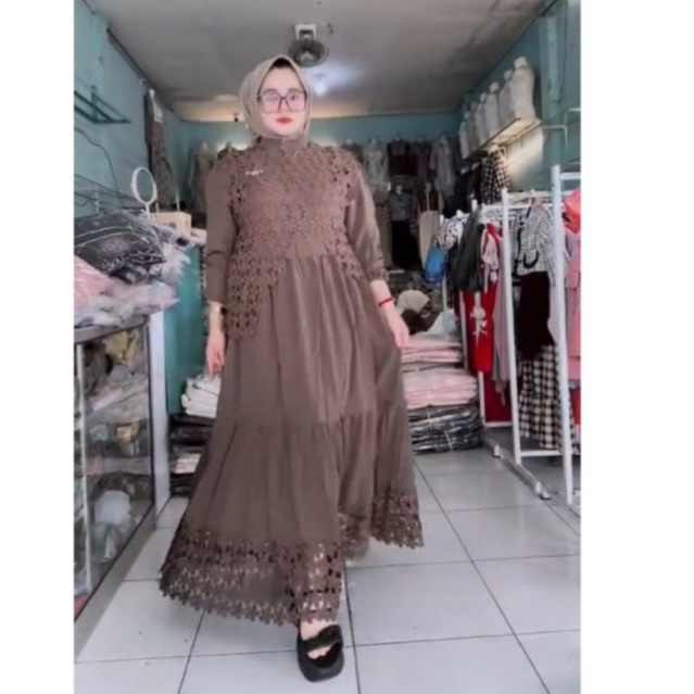 Dres -Set Gamis Rompi Rajut Wanita Muat dr Bb 40-80