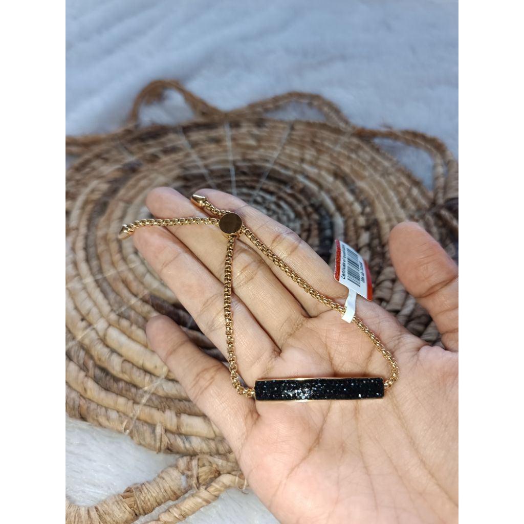 gelang titanium lapis emas 18 kgp